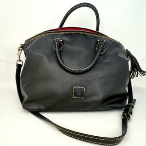 Black Leather Dooney & Bourke Handbag